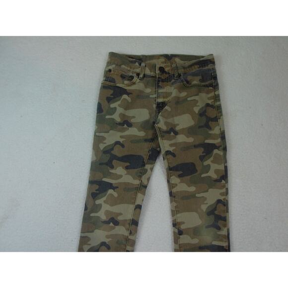Levi’s 510 Jeans Kids 12 Regular 26X26.5 Olive Cloud Camo Denim‎ Skinny Fit - Picture 9 of 10